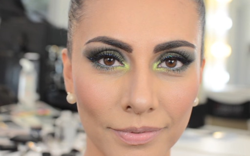 Maquillaje en tonos verdes