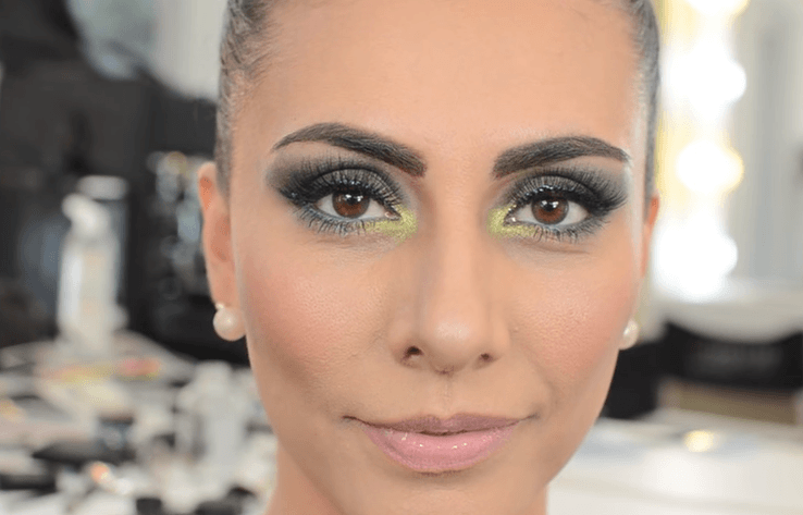 Maquillaje en tonos verdes