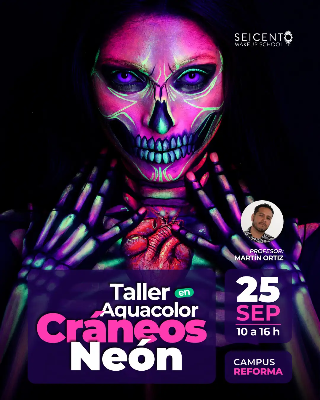 TALLER AQUACOLOR CRÁNEOS NEÓN | CAMPUS REFORMA