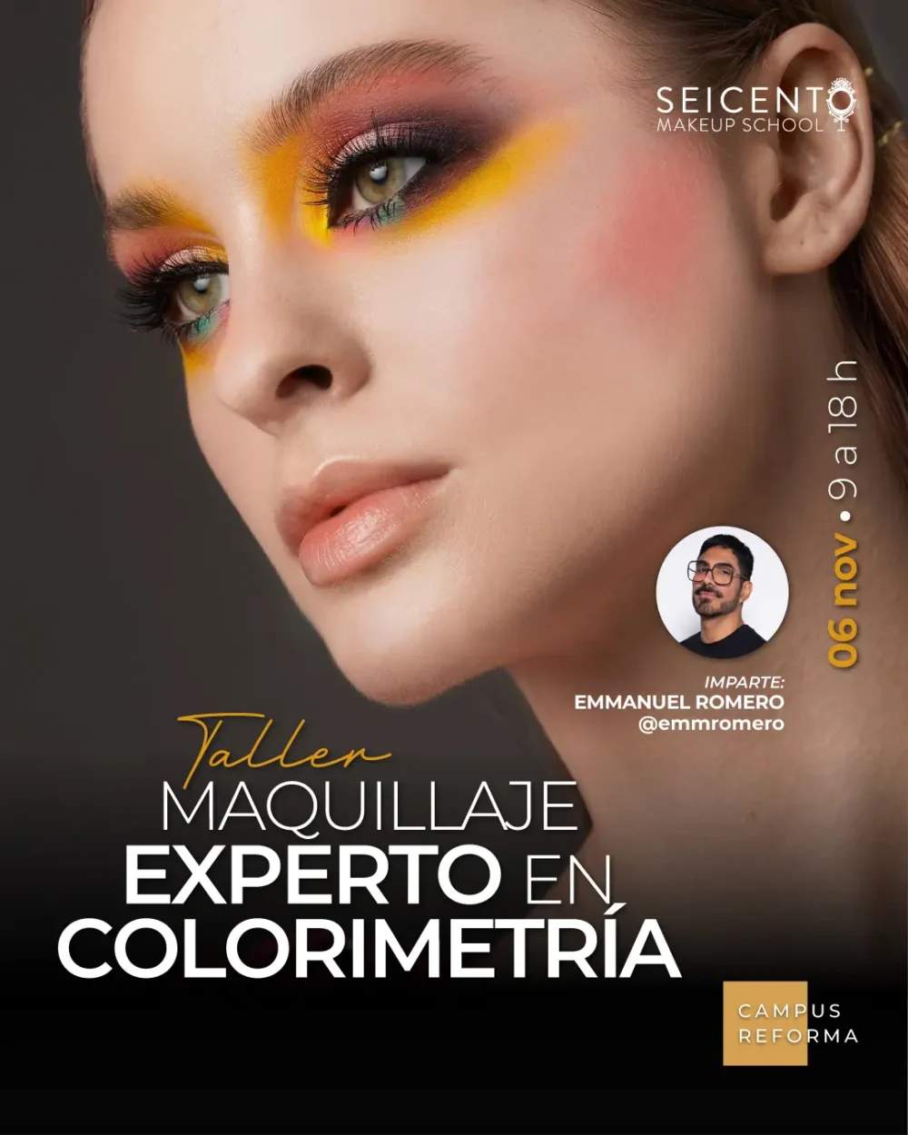 TALLER MAQUILLAJE EXPERTO EN COLORIMETRÍA | 6 DE NOVIEMBRE | CAMPUS REFORMA